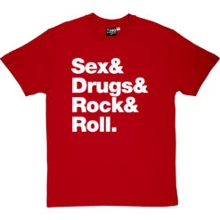 Sex & Drugs & Rock & Roll T-Shirt -Tshirt Store s d rock roll tshirt 2 redtshirt