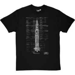 Saturn V Diagram T-Shirt 24 Saturn V Diagram T-Shirt -Tshirt Store saturn 5 diagram tshirt 2 blacktshirt