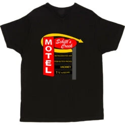 Schitt's Creek Motel T-Shirt -Tshirt Store schitts creek motel tshirt black mens v neck tshirt