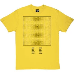 Scientist Word Search T-Shirt -Tshirt Store science wordsearch tshirt 1 yellowtshirt