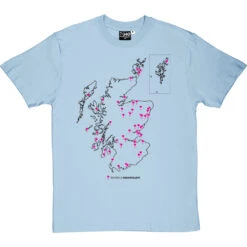 Scottish Gin Map T-Shirt -Tshirt Store scottish gin map tshirt 1 skybluetshirt