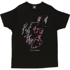 Scottish Gin Map T-Shirt -Tshirt Store scottish gin map tshirt 2 black mens v neck tshirt