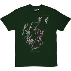 Scottish Gin Map T-Shirt -Tshirt Store scottish gin map tshirt 2 bottlegreentshirt