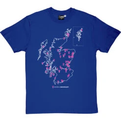 Scottish Gin Map T-Shirt -Tshirt Store scottish gin map tshirt 2 royalbluetshirt