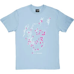 Scottish Gin Map T-Shirt -Tshirt Store scottish gin map tshirt 2 skybluetshirt