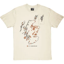 Scottish Whisky Map T-Shirt -Tshirt Store scottish whisky map tshirt 1 naturaltshirt