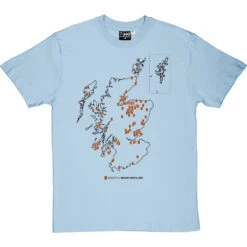 Scottish Whisky Map T-Shirt -Tshirt Store scottish whisky map tshirt 1 skybluetshirt