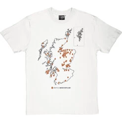 Scottish Whisky Map T-Shirt -Tshirt Store scottish whisky map tshirt 1 whitetshirt