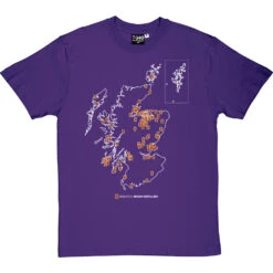 Scottish Whisky Map T-Shirt -Tshirt Store scottish whisky map tshirt 2 purpletshirt