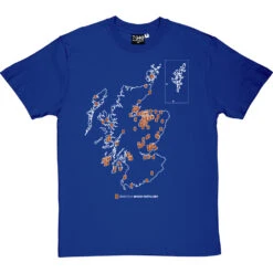 Scottish Whisky Map T-Shirt -Tshirt Store scottish whisky map tshirt 2 royalbluetshirt