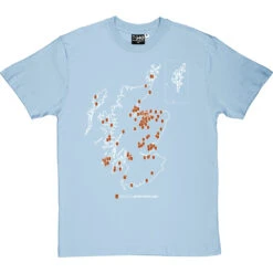 Scottish Whisky Map T-Shirt -Tshirt Store scottish whisky map tshirt 2 skybluetshirt