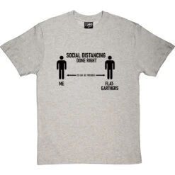 Social Distancing Done Right (Flat-Earthers) T-Shirt -Tshirt Store sd dr flatearth tshirt 1 lightoxfordtshirt