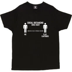 Social Distancing Done Right (Flat-Earthers) T-Shirt -Tshirt Store sd dr flatearth tshirt 2 black mens v neck tshirt