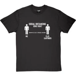 Social Distancing Done Right (Flat-Earthers) T-Shirt -Tshirt Store sd dr flatearth tshirt 2 charcoaltshirt