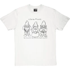 Hear Gnome Evil, See Gnome Evil, Speak Gnome Evil T-Shirt -Tshirt Store see gnome evil tshirt 1 whitetshirt