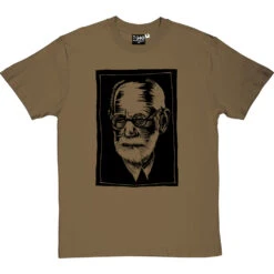 Sigmund Freud Woodcut T-Shirt -Tshirt Store sigmund freund tshirt 1 olivetshirt