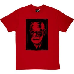 Sigmund Freud Woodcut T-Shirt -Tshirt Store sigmund freund tshirt 1 redtshirt