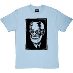 Sigmund Freud Woodcut T-Shirt -Tshirt Store sigmund freund tshirt 1 skybluetshirt