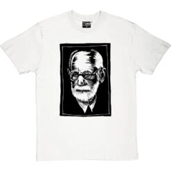 Sigmund Freud Woodcut T-Shirt -Tshirt Store sigmund freund tshirt 1 whitetshirt