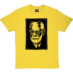 Sigmund Freud Woodcut T-Shirt -Tshirt Store sigmund freund tshirt 1 yellowtshirt