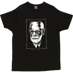 Sigmund Freud Woodcut T-Shirt -Tshirt Store sigmund freund tshirt 2 black mens v neck tshirt