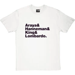 Slayer Line-Up T-Shirt -Tshirt Store slayer line up tshirt 1 whitetshirt