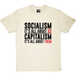 Socialism: It's All About Us T-Shirt -Tshirt Store socialism capitalism tshirt 1 naturaltshirt
