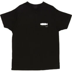 Personalised Song Soundwave (Pocket Print) T-Shirt -Tshirt Store song waveform pocket print tshirt 2 black mens v neck tshirt