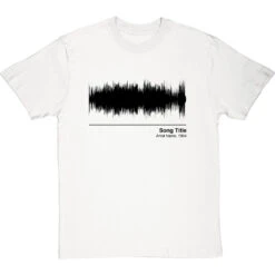 Personalised Song Soundwave T-Shirt -Tshirt Store song waveform tshirt 1 whitetshirt