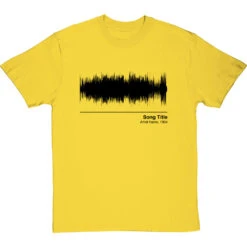 Personalised Song Soundwave T-Shirt -Tshirt Store song waveform tshirt 1 yellowtshirt