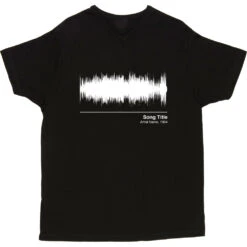 Personalised Song Soundwave T-Shirt -Tshirt Store song waveform tshirt 2 black mens v neck tshirt