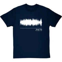 Personalised Song Soundwave T-Shirt -Tshirt Store song waveform tshirt 2 navybluetshirt
