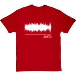Personalised Song Soundwave T-Shirt -Tshirt Store song waveform tshirt 2 redtshirt
