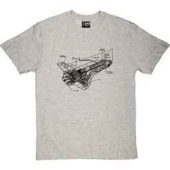 Space Shuttle Diagram T-Shirt -Tshirt Store space shuttle diagram tshirt 1 lightoxfordtshirt