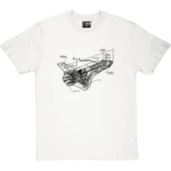 Space Shuttle Diagram T-Shirt -Tshirt Store space shuttle diagram tshirt 1 whitetshirt