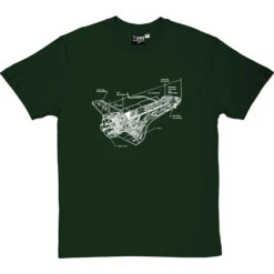 Space Shuttle Diagram T-Shirt -Tshirt Store space shuttle diagram tshirt 2 bottlegreentshirt