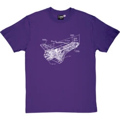 Space Shuttle Diagram T-Shirt -Tshirt Store space shuttle diagram tshirt 2 purpletshirt