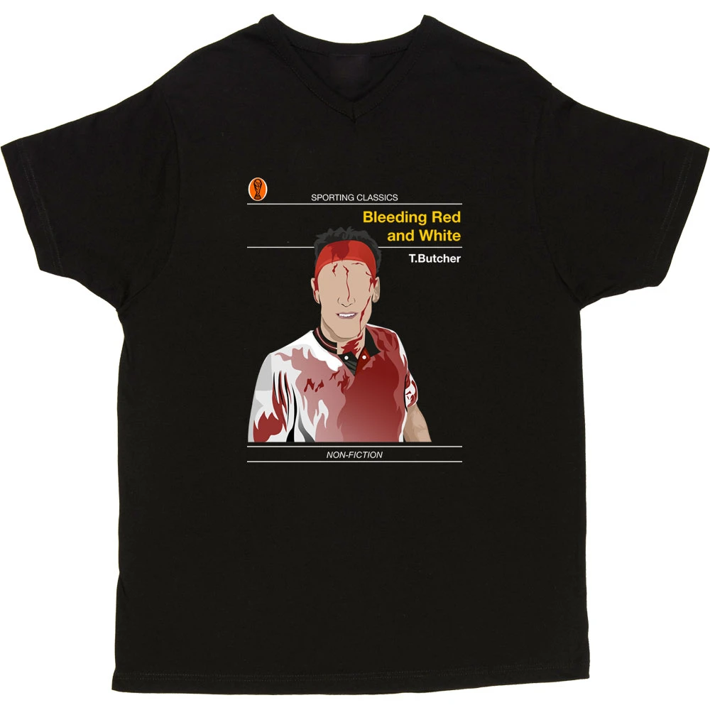 Sporting Classics: Bleeding Red And White By Terry Butcher T-Shirt 6 Sporting Classics: Bleeding Red And White By Terry Butcher T-Shirt - Image 6