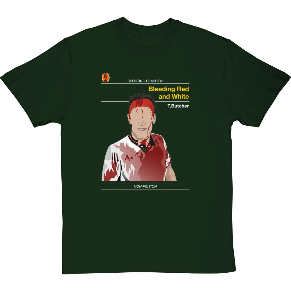 Sporting Classics: Bleeding Red And White By Terry Butcher T-Shirt 10 Sporting Classics: Bleeding Red And White By Terry Butcher T-Shirt - Image 10