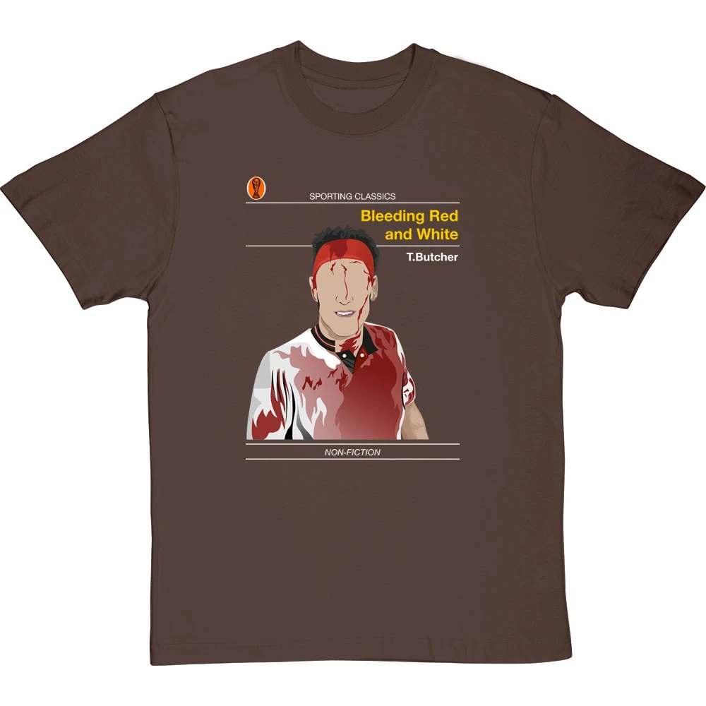 Sporting Classics: Bleeding Red And White By Terry Butcher T-Shirt 2 Sporting Classics: Bleeding Red And White By Terry Butcher T-Shirt - Image 2