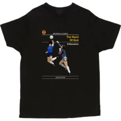 Sporting Classics: The Hand Of God By Diego Maradona T-Shirt -Tshirt Store sporting classics the hand of god tshirt black mens v neck tshirt