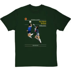 Sporting Classics: The Hand Of God By Diego Maradona T-Shirt -Tshirt Store sporting classics the hand of god tshirt bottlegreentshirt
