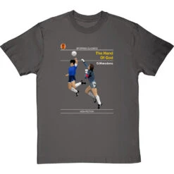 Sporting Classics: The Hand Of God By Diego Maradona T-Shirt -Tshirt Store sporting classics the hand of god tshirt charcoaltshirt