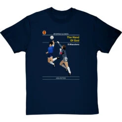 Sporting Classics: The Hand Of God By Diego Maradona T-Shirt -Tshirt Store sporting classics the hand of god tshirt navybluetshirt