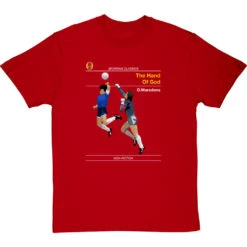 Sporting Classics: The Hand Of God By Diego Maradona T-Shirt -Tshirt Store sporting classics the hand of god tshirt redtshirt