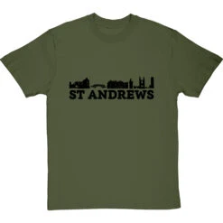 St Andrews Landmarks T-Shirt -Tshirt Store st andrews landmarks tshirt 1 olivetshirt