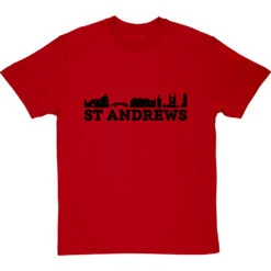St Andrews Landmarks T-Shirt -Tshirt Store st andrews landmarks tshirt 1 redtshirt