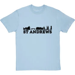 St Andrews Landmarks T-Shirt -Tshirt Store st andrews landmarks tshirt 1 skybluetshirt