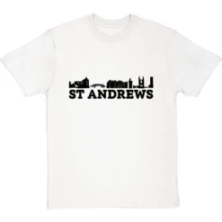 St Andrews Landmarks T-Shirt -Tshirt Store st andrews landmarks tshirt 1 whitetshirt