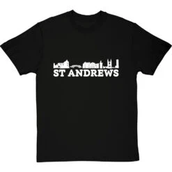 St Andrews Landmarks T-Shirt -Tshirt Store st andrews landmarks tshirt 2 blacktshirt